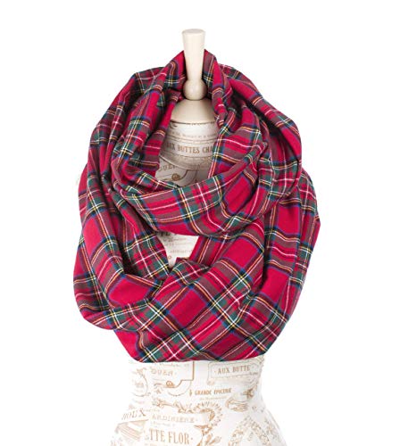Plaid Infinity Scarf (Red Royal Stewart Tartan)4