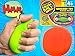 JA-RU Stretchy Dough Ball Squishy Toys (3 Pack ) Neon Color Sensory Fidget Toys for Kids. Stress Relief Hand Therapy. Office Desk Squeeze Ball. Bulk Toys 401-3p