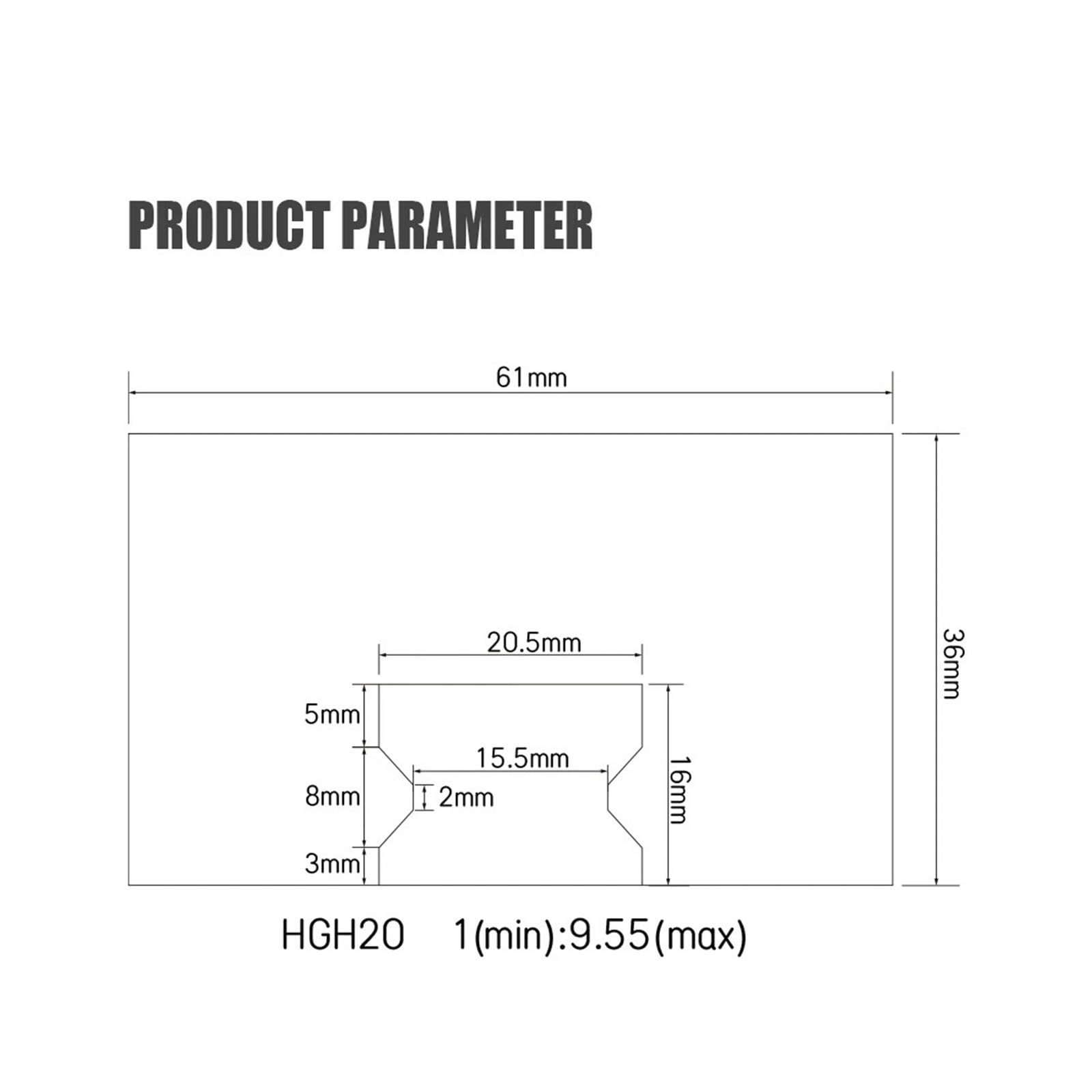 1 copertura antipolvere telescopica da 200-1000 mm per guide e guide lineari HGR15, HGR20, HGR25 HGR30, rapporto di compressione 10:1 (per HGR20, 950 mm)