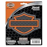 Harley-Davidson Silhouette Bar & Shield Logo Decal, Orange - 5 x 4 in. CG25065