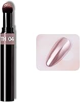 Vista 8 de RoseFlower - Juego de 6 bolígrafos metálicos de polvo para uñas color oro rosa cromado, pigmento para arte de uñas, brillo brillante, con efecto