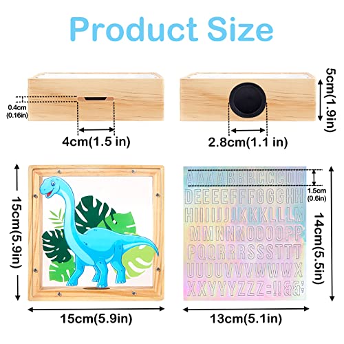 Image of ICOSY Piggy Bank for Kids, Wooden Framed Coin Bank