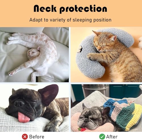 MarverFace 2 Stück Beruhigungskissen für Hunde, Kissen für Katzen, Haustierkissen Katzenkissen Plüsch zum Schlafen Ausruhen Spielen