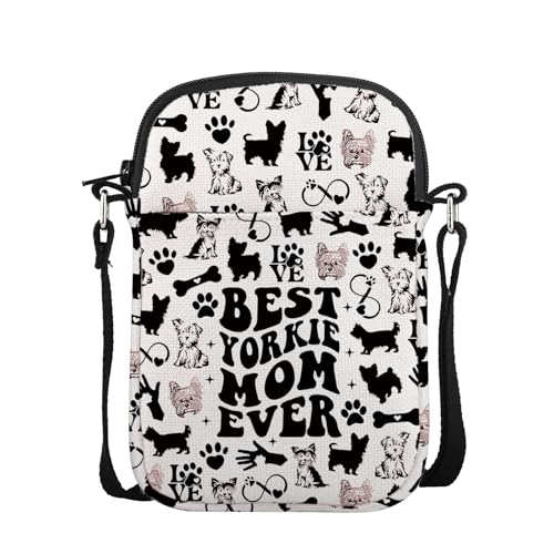 POFULL Yorkie Gift Yorkshire Terrier Puppy Dog Lover Gift Yorkshire Terrier Gift Best Yorkie Mom Ever Crossbody Bag