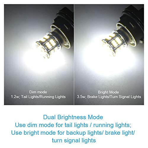 image for YITAMOTOR 4x 1157 LED Bulbs, 54SMD 650 Lumens, BAY15D 7528 2357 2057 L