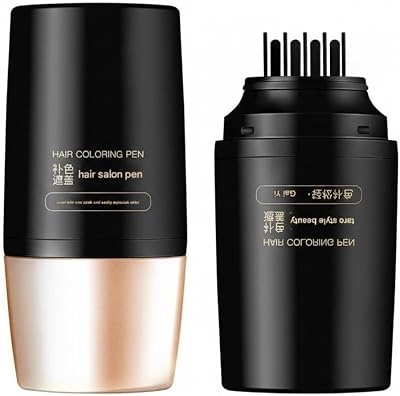 2-in-1 Professional Instant Grey Root Coverage Hair Color Stick with Built-in Comb Applicator,Waterproof & Temporary Black Hair Dye Pen for Men & Women,Portable Root Touch Up,Natural Hairline