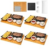 Utilisation : réchauffer la plaque en pierre naturelle directement sur le barbecue ou au four. Vous pouvez préparer différents types de viande, poisson et légumes directement à table.