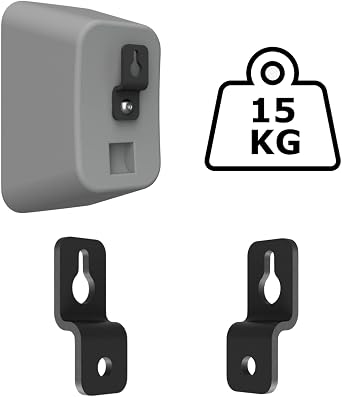Low Profile Speaker Wall Mount Brackets, Steel, 2 Pack, Black