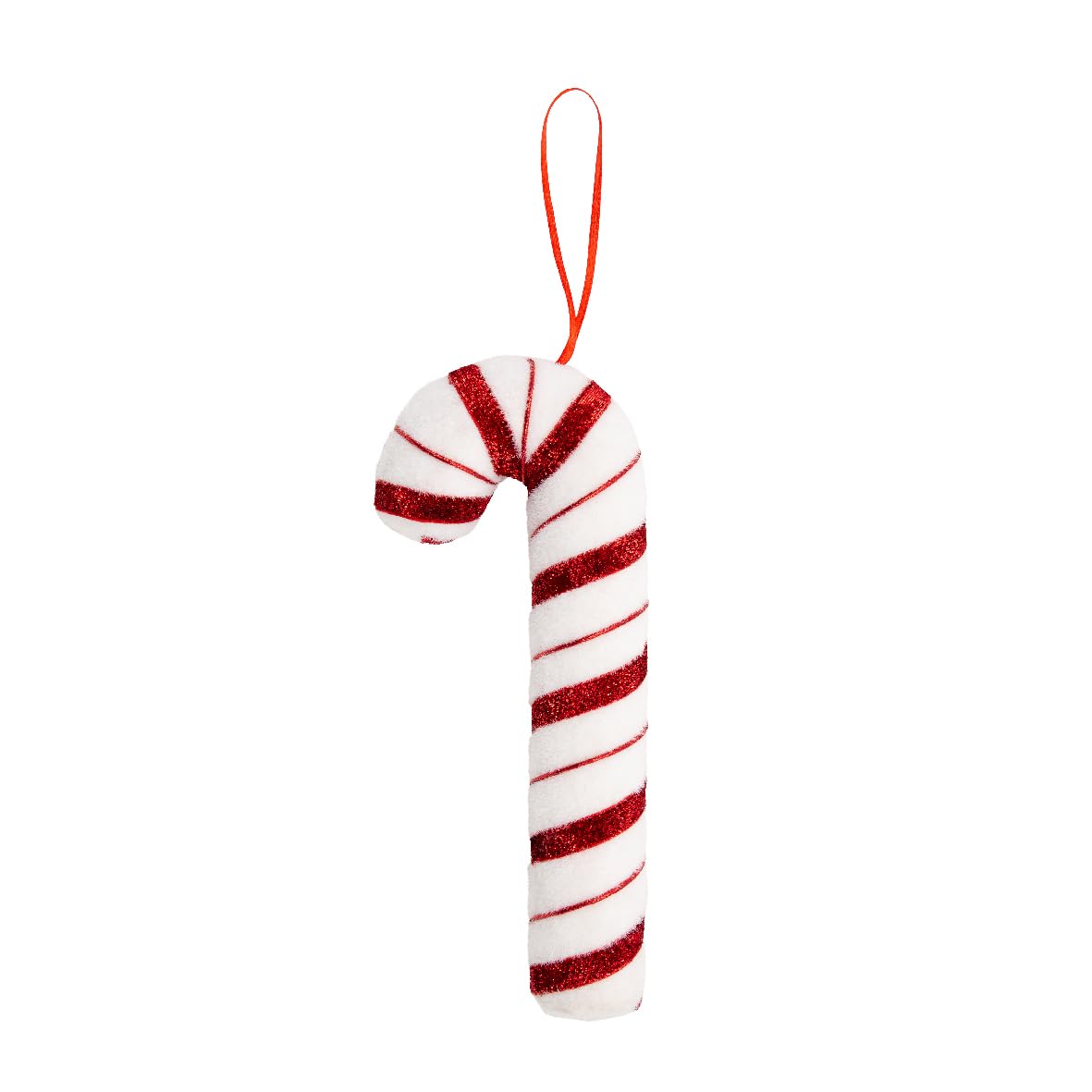 The Christmas Workshop Red, White Candy Cane Christmas Tree Decorations With Hanging Loop/Red And White Festive Ornaments (22Cm White & Red)
