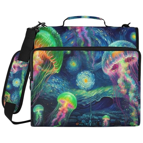 Starry Night �l�I���N���Q�o�C���_�[�o�b�O�A3�����O�o�C���_�[�I�[�K�i�C�U�[�A14�C���`�̃m�[�g�p�\�R���p�A�w�Z��I�t�B�X�p�h���W�b�p�[�P�[�X