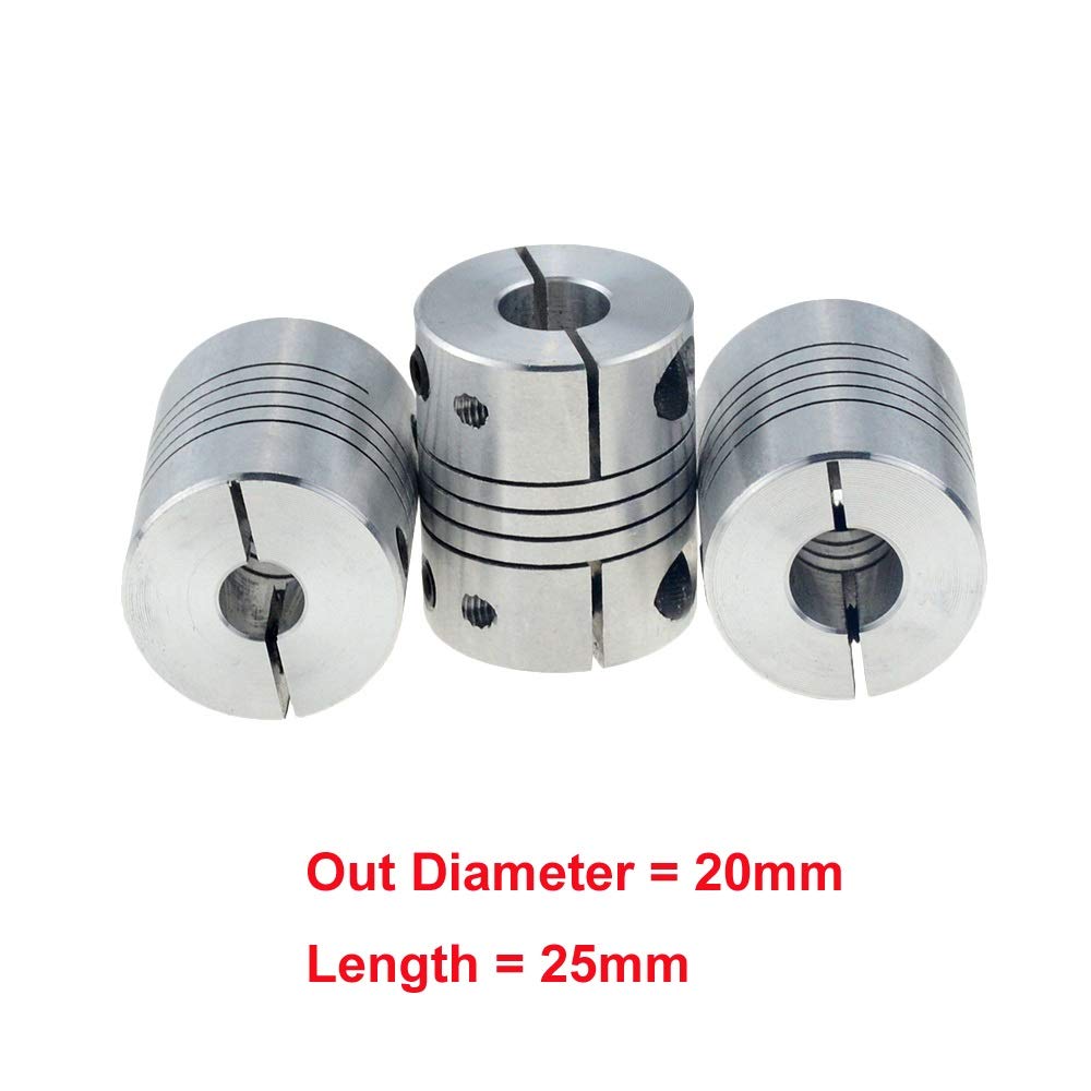 SUOFEILAIMU-PHONE CASE Metal Coupler 2pcs/lot D20L25 6x8 Shaft Coupling Aluminium Flexible Jaw 4/5/6/6.35/8mm for CNC Stepper Moto (Inner Diameter : 5 X 5)