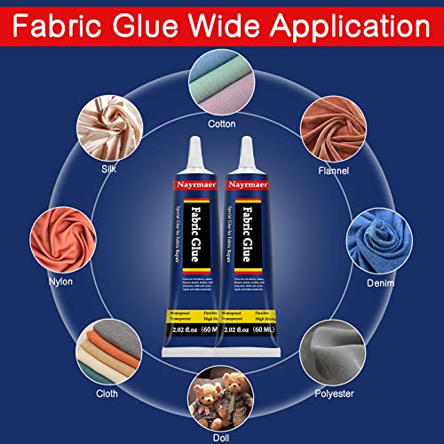Nayrmaer FG60G Fabric Glue, Permanent Clear Washable Clothing Glue thumb #2