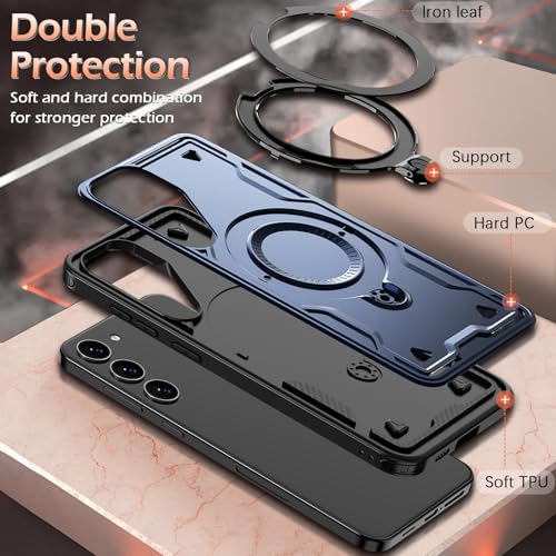 Image of for Samsung Galaxy S22 Case Magnetic with stand [Compatible with MagSafe] [with Screen Protector] Wireless Charging, Shockproof Galaxy S22 5G Case, Ring Holder Phone Cover, for Samsung S22 Phone Case