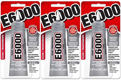 E6000 237032 Craft Adhesive, 2 fl oz Clear, 3 Pack