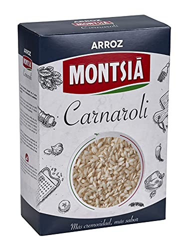 Arroz Montsià Carnaroli | Arroz para risottos por excelencia | Elaborado en categoria extra | Cultivado de forma sostenible | Paquete 1 Kg