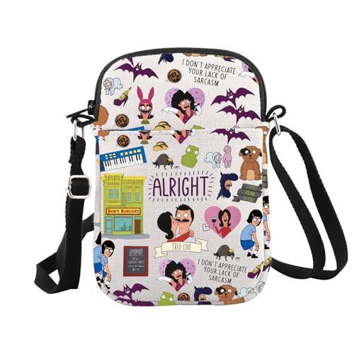 WCGXKO Belcher’s TV Show Inspired Canvas Crossbody Bag Cartoon Inspired Gift for Fandom