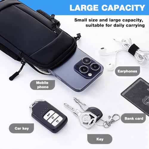 Image of Proberos 7 Inch Outdoor Running Arm Storage Bag with Adjustable Strap, Waterproof Fabric, and Lightweight Comfort for Sports and Fitness Activities, Running Accessories for Men