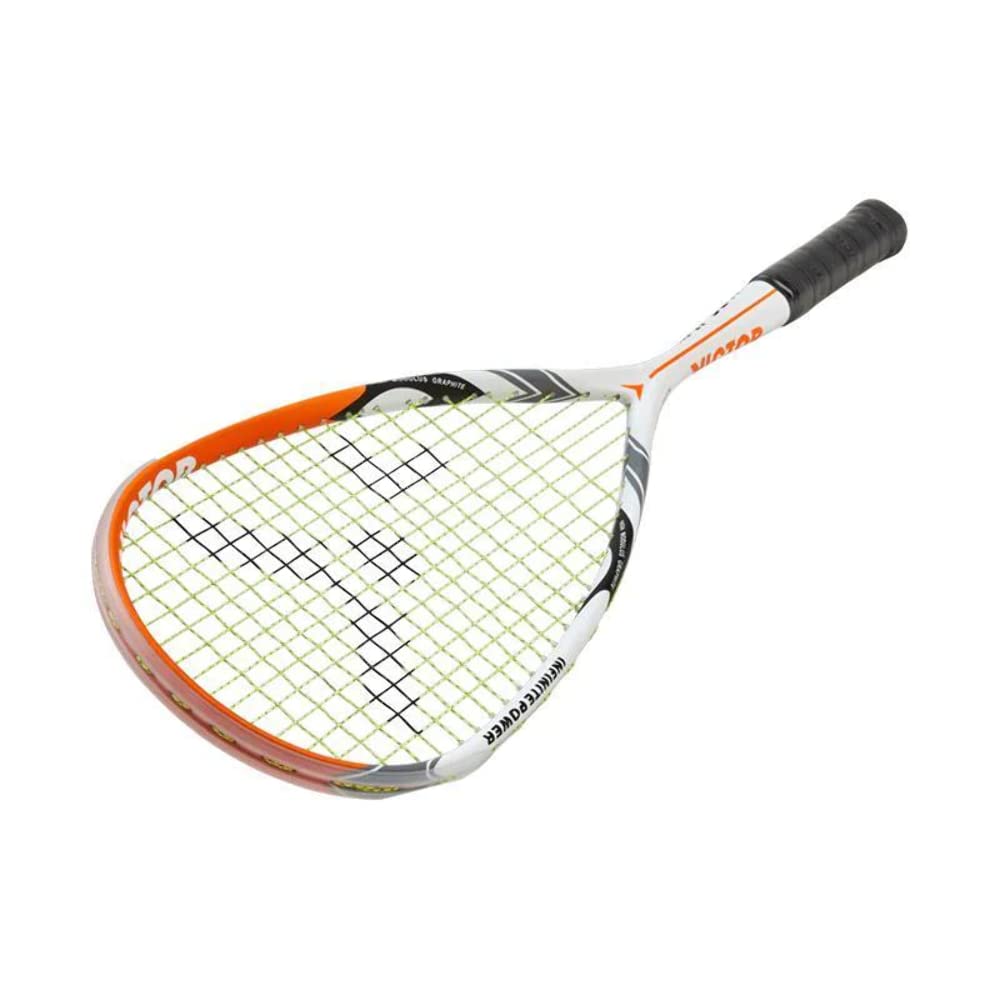 VICTOR IP 3L N Squash Racket, 120 g, medium Balance with Teardrop/Open Throat headform, Strung, Racket Cover Included