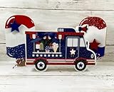 AGD Patriotic Decor - Popsicle Ice Cream Truck Sweet Freedom 4pc
