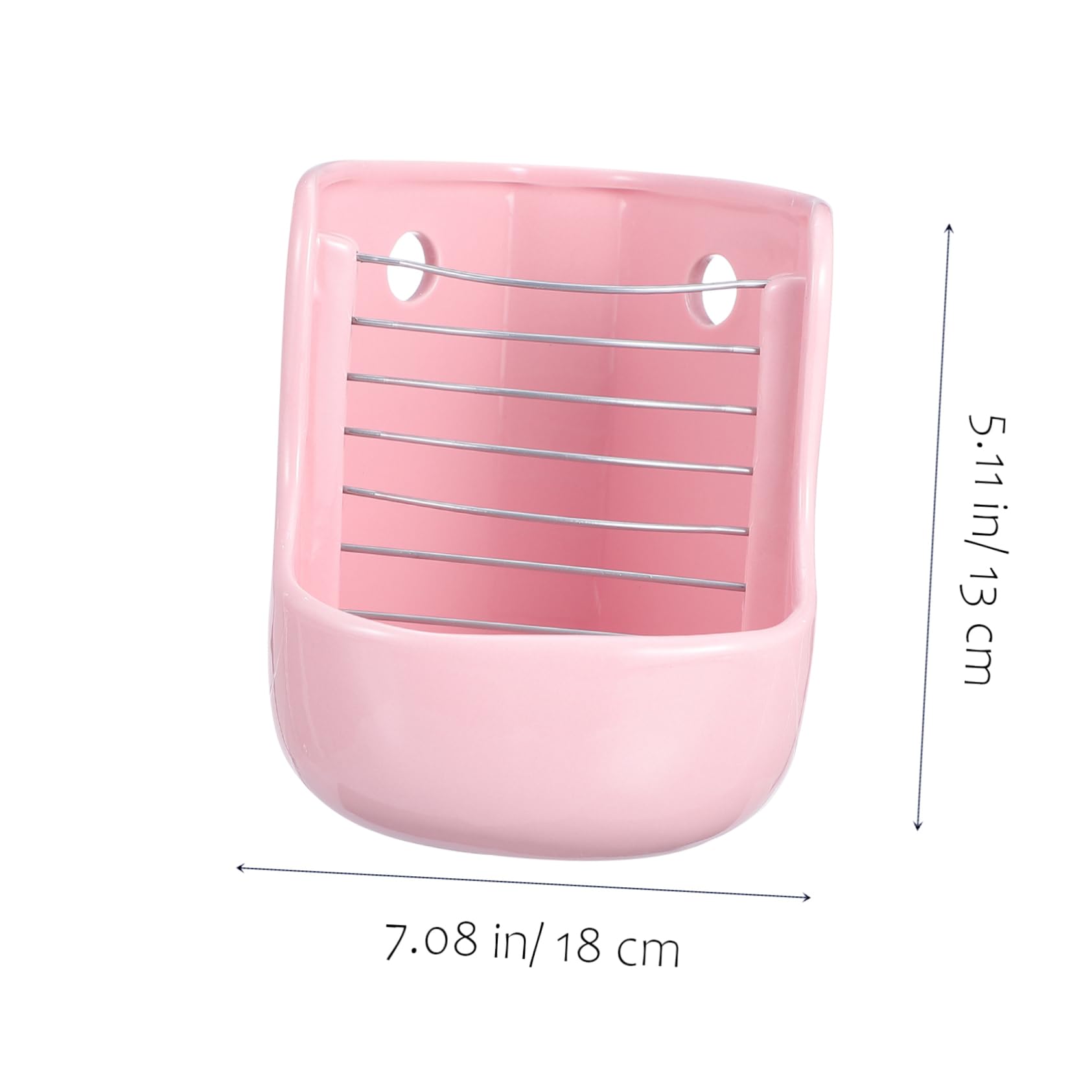 NOLITOY Ciotola per Cibo Coniglio Criceto Triangolare Cucina in Terracotta Antiversione Separatore Urina Porta Fieno