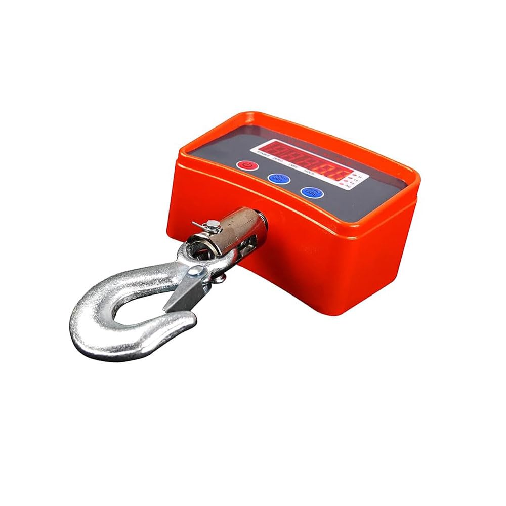 Digitale Kranwaage 1000 kg | Professionelles Dynamometer mit hoher Präzision mit Haken aus Edelstahl
