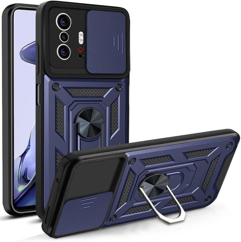 SmartLike Robot Ring Thunder Case, Shockproof Hybrid Kickstand Back Case Defender Cover for Xiaomi 11T Pro 5G 6.67" - Blue (Sliding Camera Window) (B0CNQ2BSC4) Amazon Price History, Amazon Price Tracker