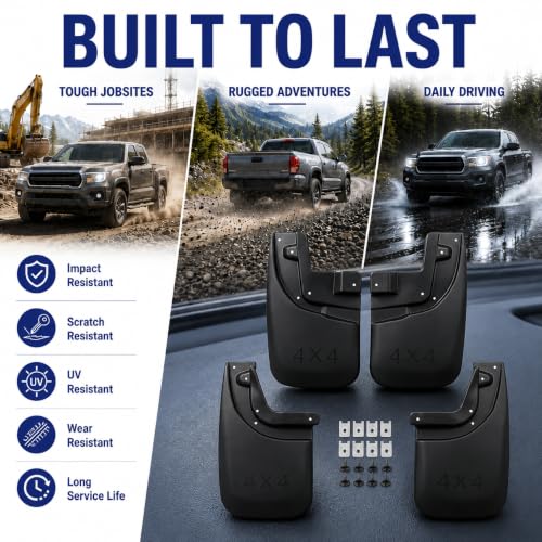 Image of PIT66 Mud Flaps Splash Guards Mudflaps Fit Toyota Tacoma 2005-2015