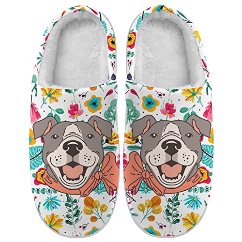 Ciadoon Womens Mens Dog Slippers House Slippers Anti-Skid Memory Foam Slippers Casual House Shoes Gifts for Boy Girl