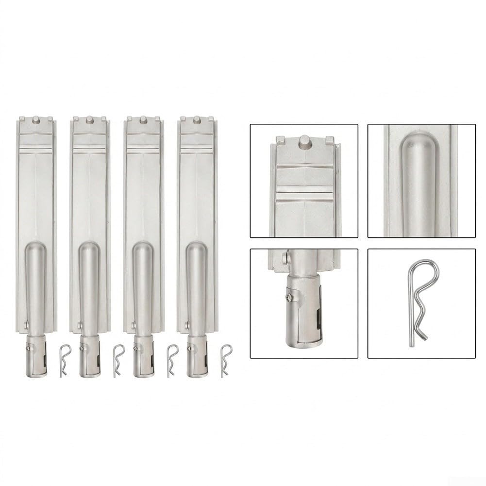 Tubo per barbecue in acciaio inox, 40,6 cm, resistente, 4 pezzi