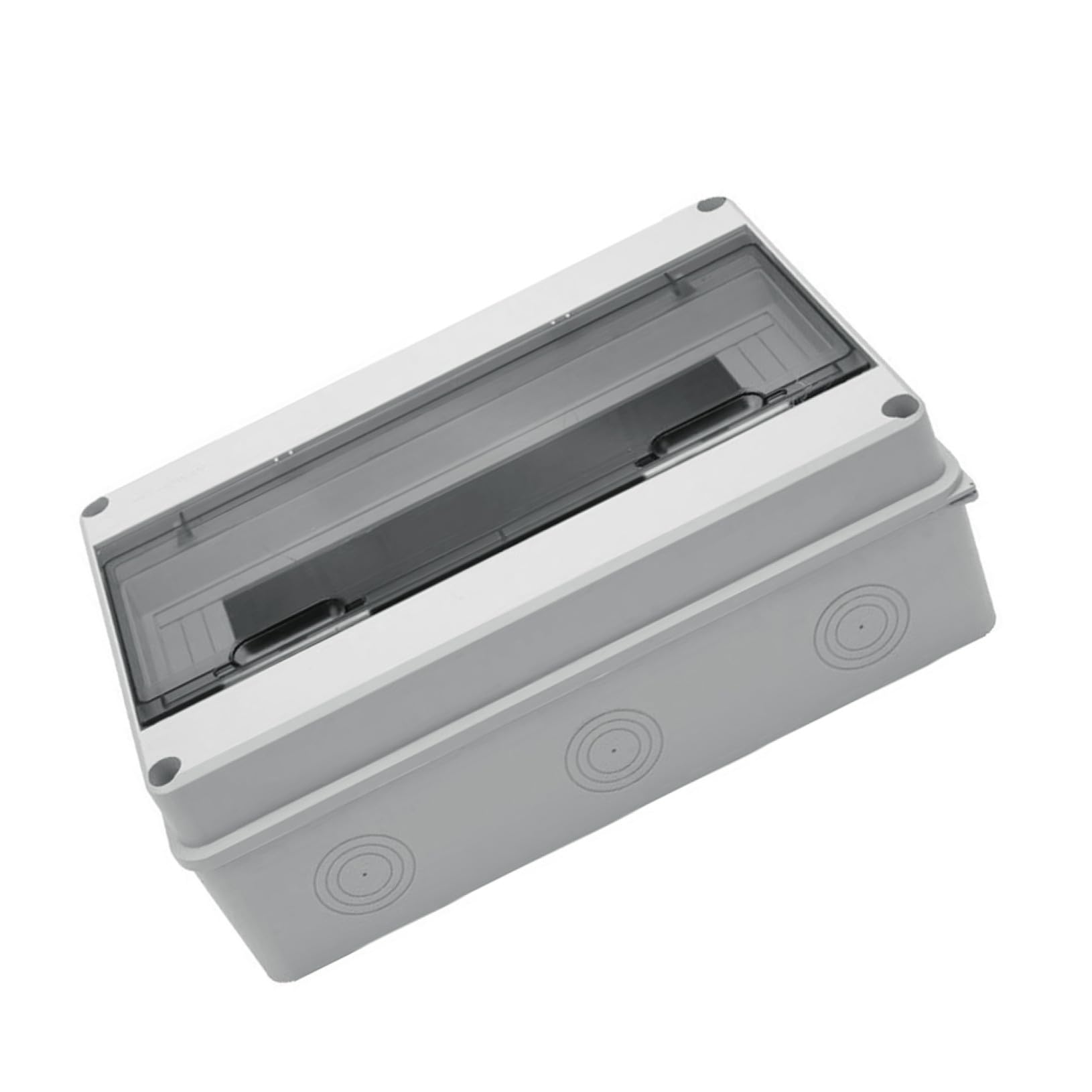 Caja de Distribución Eléctrica de Superficie, Plástico Blanco, Ip65, 15 Circuitos, Resistente Intemperie para Uso Exterior