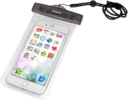 Amazon Co Jp オウルテック Iphone 7 7plusホームボタン対応 防水 防塵ケース 水深30mテスト合格 ドライバッグ 海 釣り お風呂 最高級保護レベルip68取得 ネックストラップ付 クリアブラック 家電 カメラ