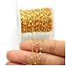 Tiparts 33 feet Gold Silver Flat Cable Jewelry Chains Stainless Steel Filled Link Chains for Necklace Bracelet Jewelry Makings