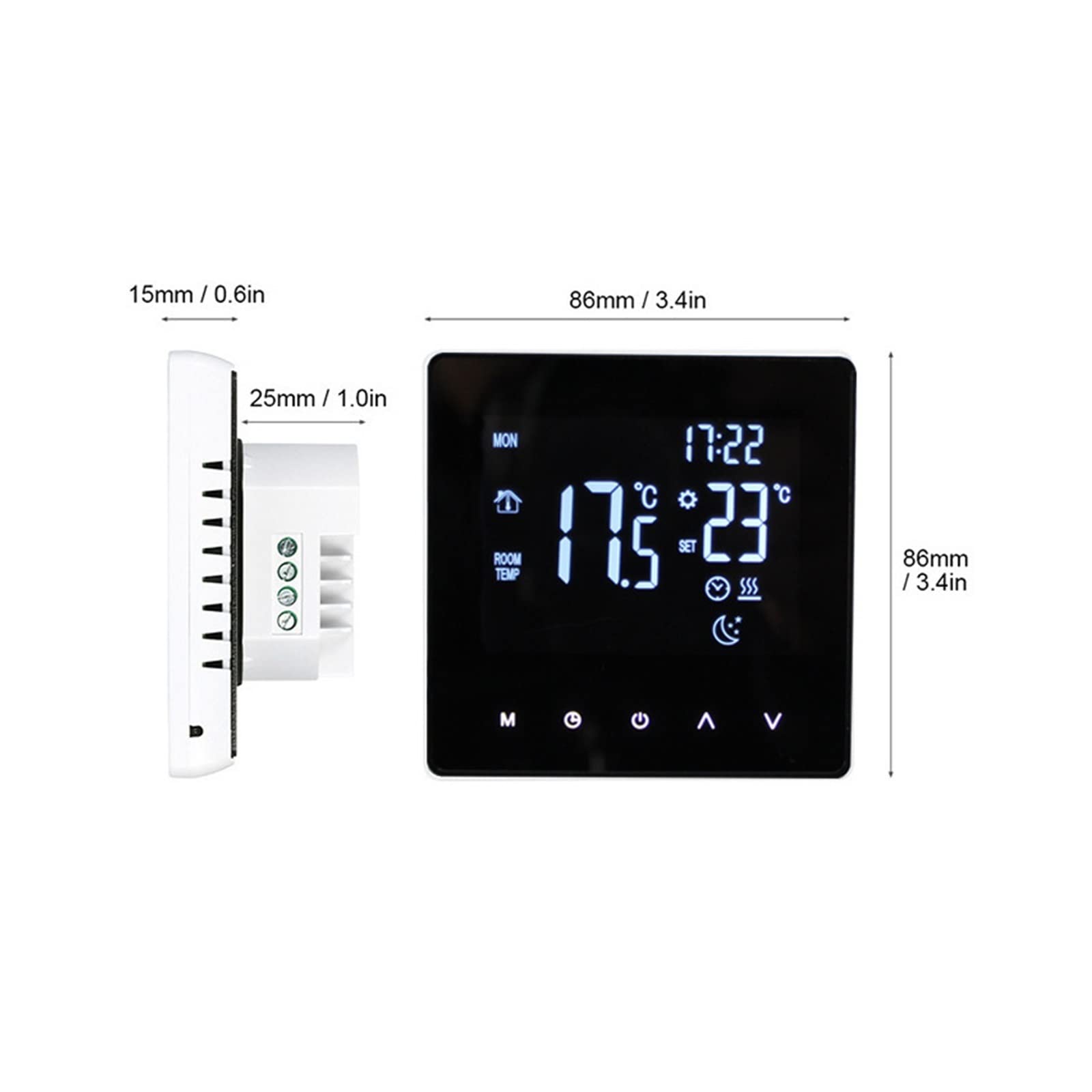 Termometro da interno igrometro digitale TUYA WiFi Smart Termostato Controllo di temperatura Acqua Riscaldamento Pavimento elettrico Caldaia a parete LCD Pannello di controllo della temperatura Con di