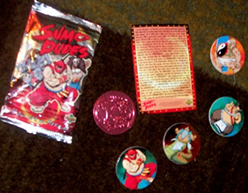 SUMO DUDES POG / DISC & CARD PACK. FIND ONE SILVER DISC & FOUR OTHER DISCS PLUS CARD IN EACH PACK.