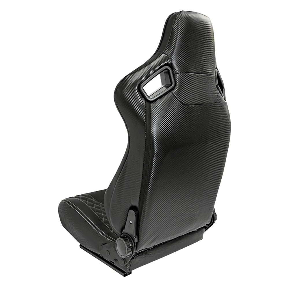 Sedile Sportivo 'MS' - Nero/Grigio - reclinabile doppia regolazione - incl. Slitte