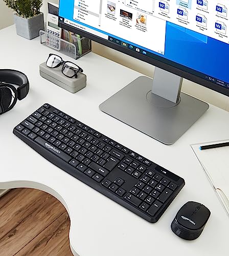 Amazon Basics USB Wireless Keyboard and Mouse Set with Nano Receiver - Image 6