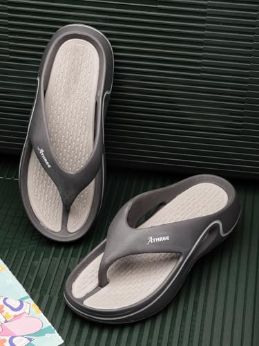 Image of ATHREE Slippers for Man Chappal Daily use Casual Slipper for Mens | Flip Flops for Men | Stylish Gents Sleeper Lightweight & Comfortable Pack of 1