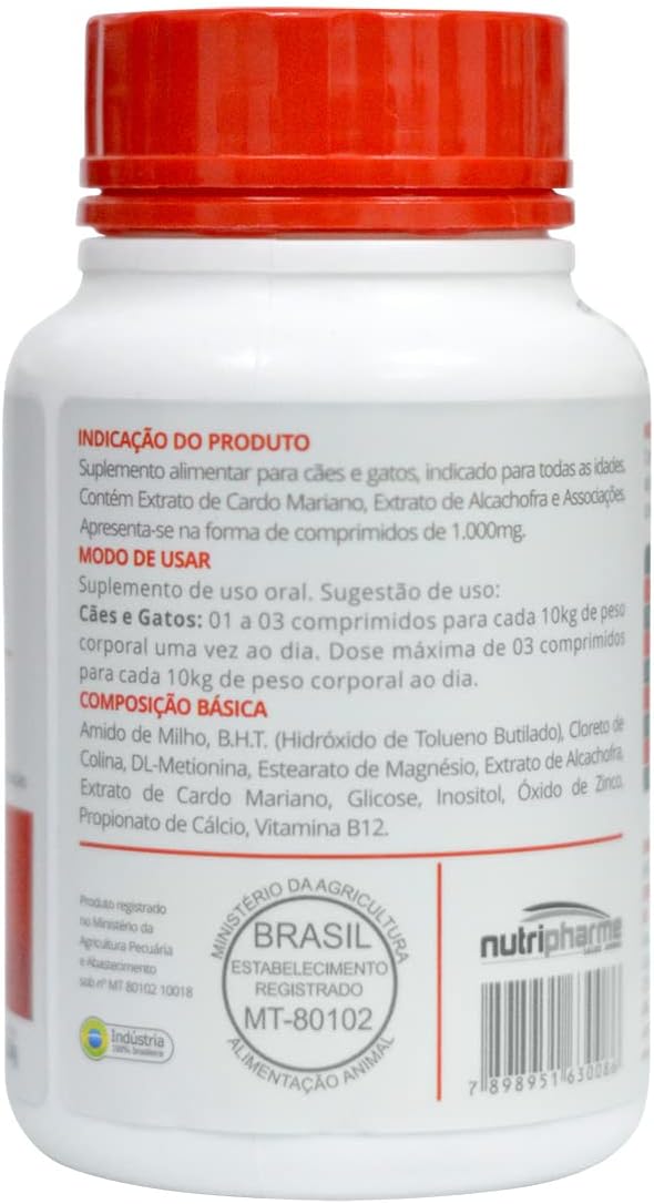 NUTRIPHARM Suplemento Alimentar Nutripharme Hphar 120 Para Cães E Gatos - 30 Comprimidos