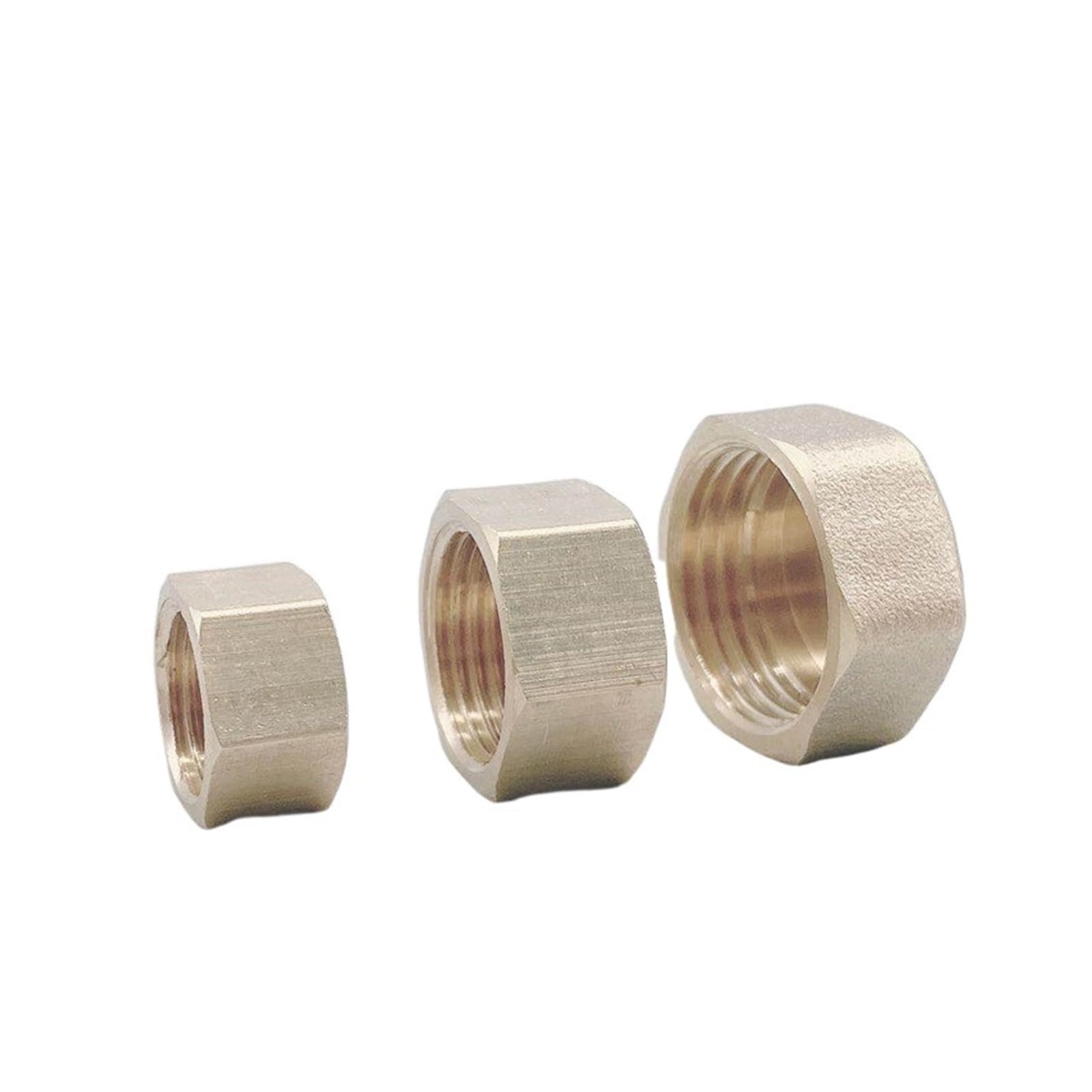 Capuchon de tuyau à tête hexagonale en laiton BSP filetage femelle 0,3-2,5 cm (45724)