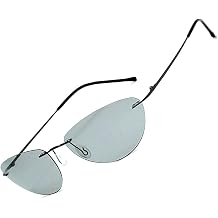PLOPLO Photochromic Titanium Alloy Matrix Neo Sunglasses men 13.9 g Ultralight Rimless Anti UV400