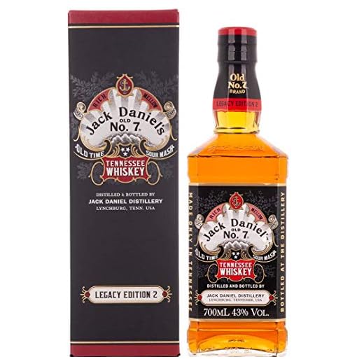 Jack Daniel's Sour Mash Tennessee Whiskey LEGACY EDITION No. 2 - BLACK DESIGN 43% Vol. 0,7l in Giftbox