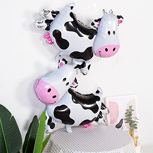 4 Pcs Cow Balloons Cow Shape Birthday Decoration Farm Cowboy Theme Party Decorations Supplies For Baby Shower Girl One 1St Birthday, Party, Holiday #TOP1