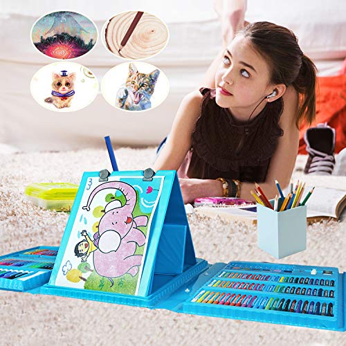 208 Pieces Art Set Kids Art Supplies Coloring Case Kit Painting & Drawing Sets for Teens Boys Girls Gifts Toys Age 4 5 6 7 8 9