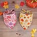 SZEE 2 Stück Hund Kostüm Hundehalstuch, Hundekostüm Dog Bandana mit Beidseitiges Musterdesign- Klassischer Tartan+Ahornblatt und Kürbis, Hundebekleidung Kopftücher Waschbarer für Hunde und Katzen, L