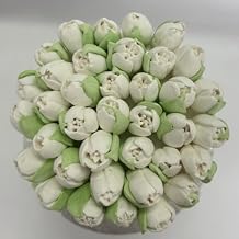 Flower Cake Toppers   Sugar Marshmallow Wedding, Birthday & Christening Decorations - Handmade Gift - 20pcs
