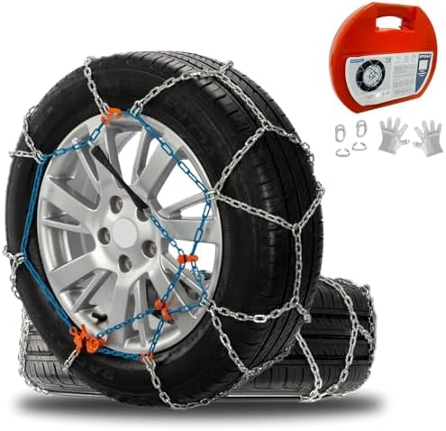 Snow Chains for Cars, SUVs & Pickup Trucks – Quick Fit, Easy Inst...