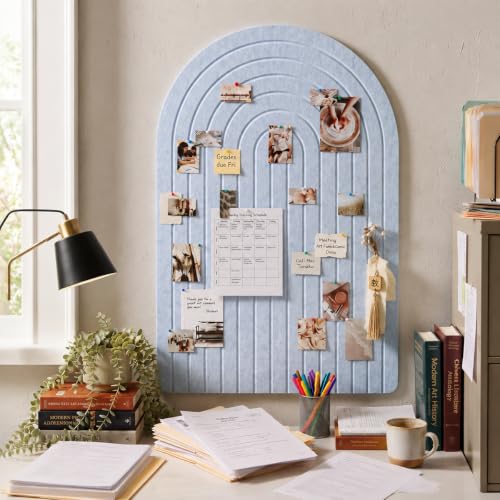 Image of Climberty Arched Felt Bulletin Board 35x24 Inch (Sky Blue)