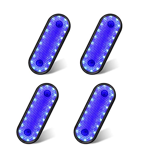Feux de position LED 24V Biqing de 4.6 pouces bleus pour camion et remorque