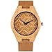 Produktbild Modische Quarzuhr aus Holz für Frauen, Exquisite Holzgehäuse Uhren für Damen, langlebiges Lederband Holz Armbanduhr für Männer
