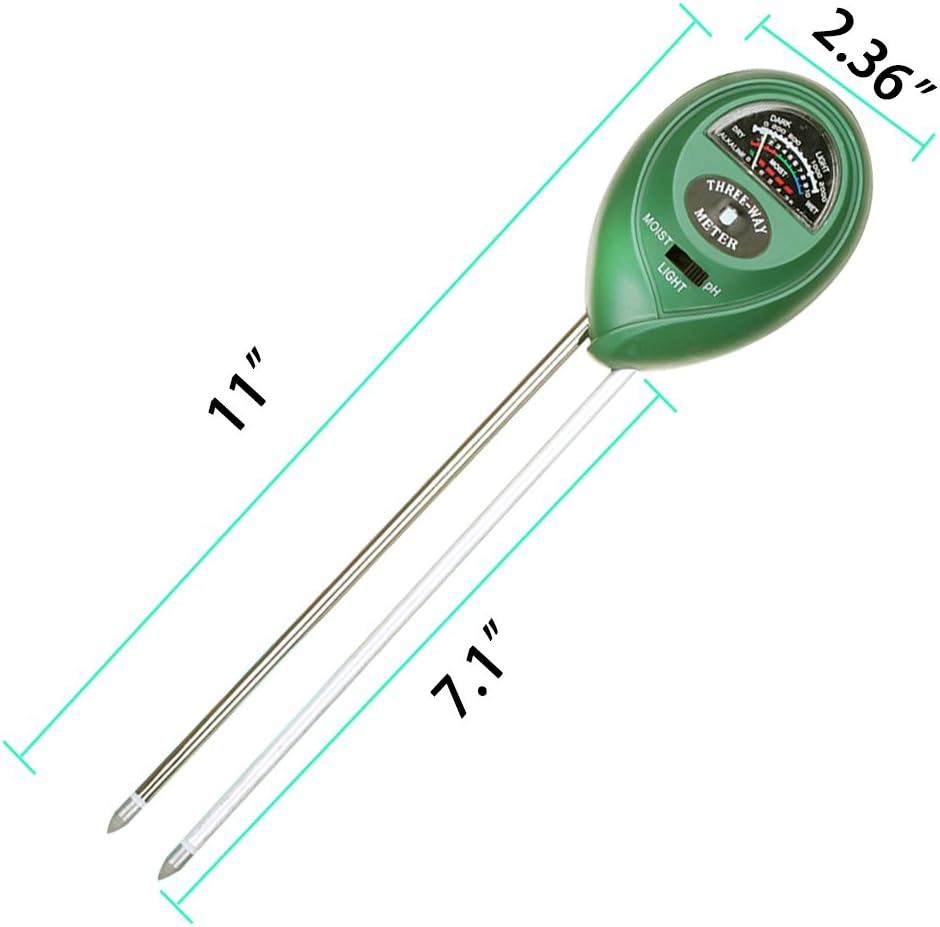 Covery 3 in 1 Soil Tester Moisture Meter, Light and PH acidity Tester, Plant Tester for Garden, Farm, Lawn, Indoor & Outdoor (No Battery needed) Easy Read Indicator